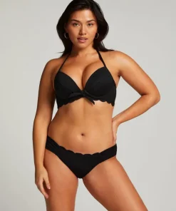 Scallop Rio Bikini Bottoms - Black