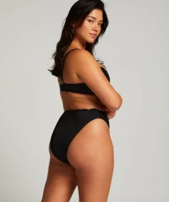 Scallop Rio Bikini Bottoms - Black