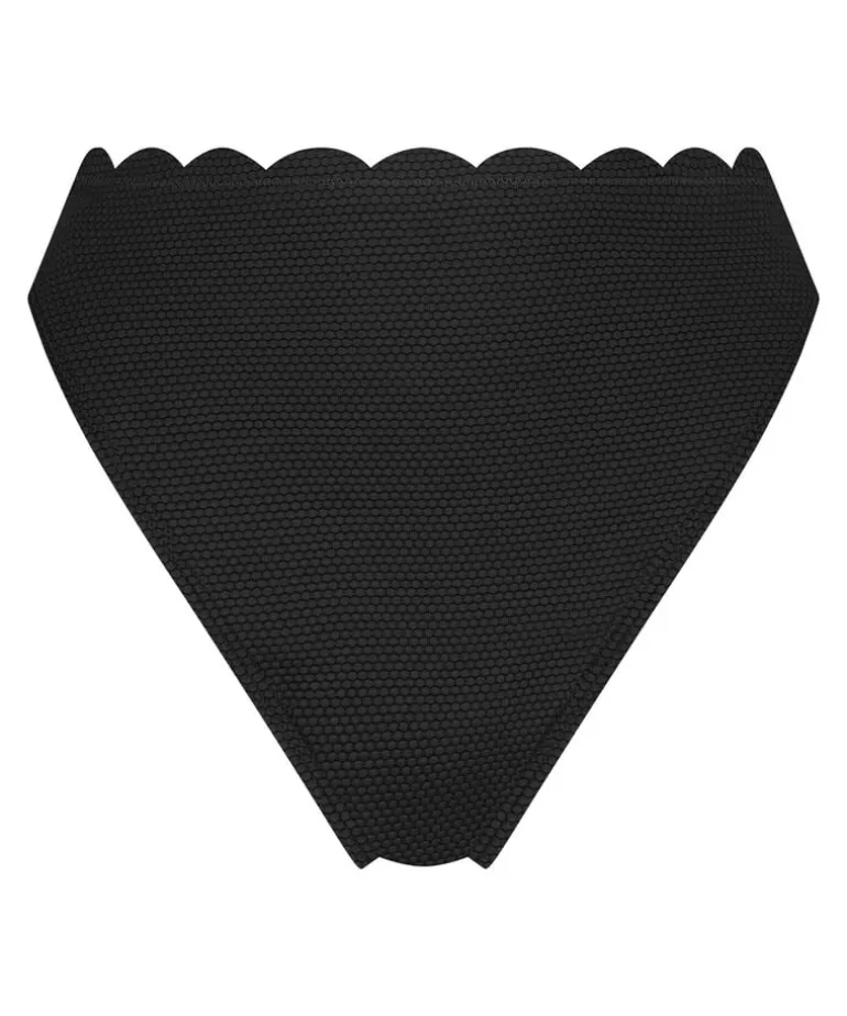 Scallop Rio Bikini Bottoms - Black