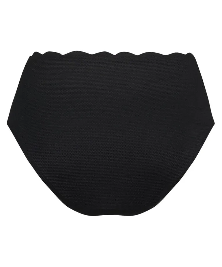 Scallop Rio Bikini Bottoms - Black