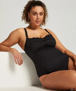 Scallop swimsuit - Black