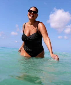 Scallop swimsuit - Black