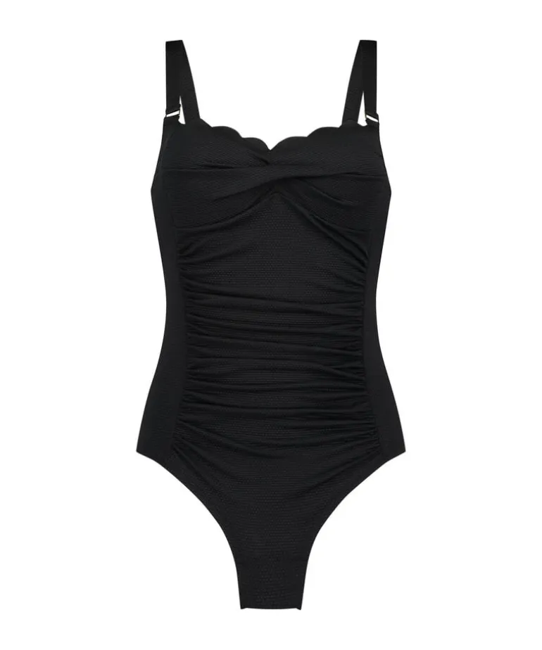 Scallop swimsuit - Black
