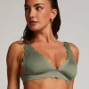 Scallop triangle bikini top - Green