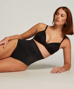 Sculpting scuba high waisted thong - Black