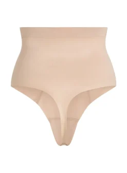 Sculpting scuba high waisted thong - Beige