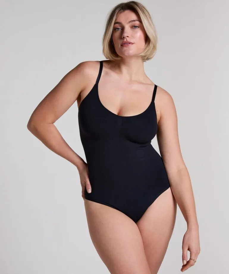 Seamless Enhancing High Leg Body - Black