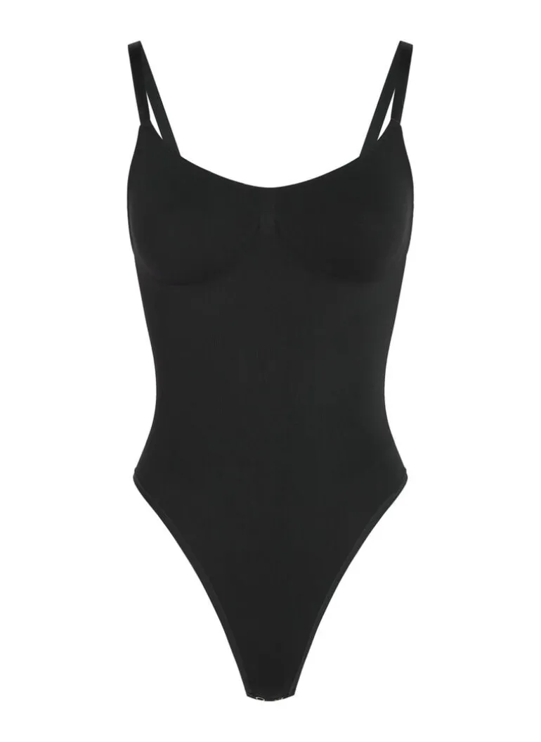Seamless Enhancing High Leg Body - Black