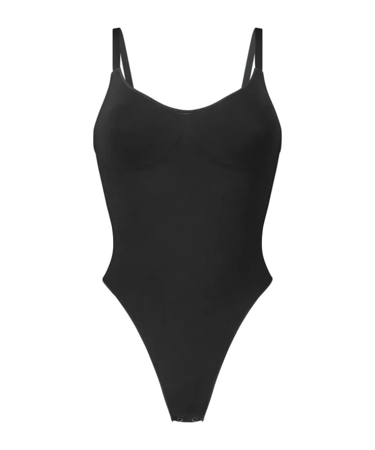 Seamless Enhancing High Leg Body - Black
