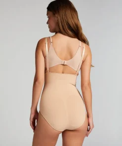 Seamless Enhancing High Waisted Knickers - Beige