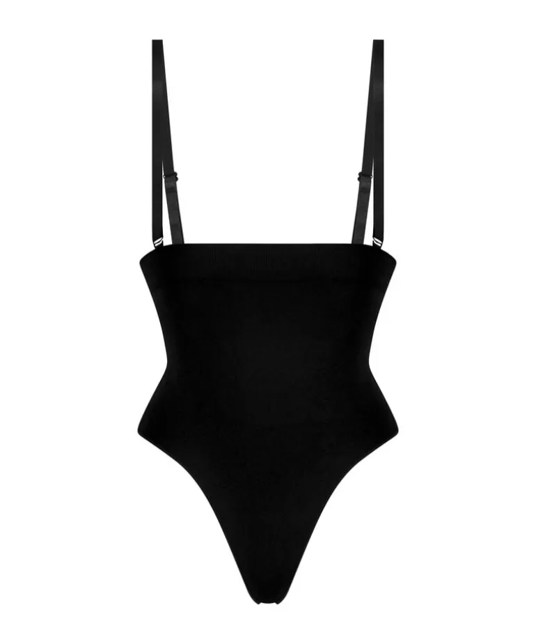 Seamless Enhancing High Waisted Thong - Black