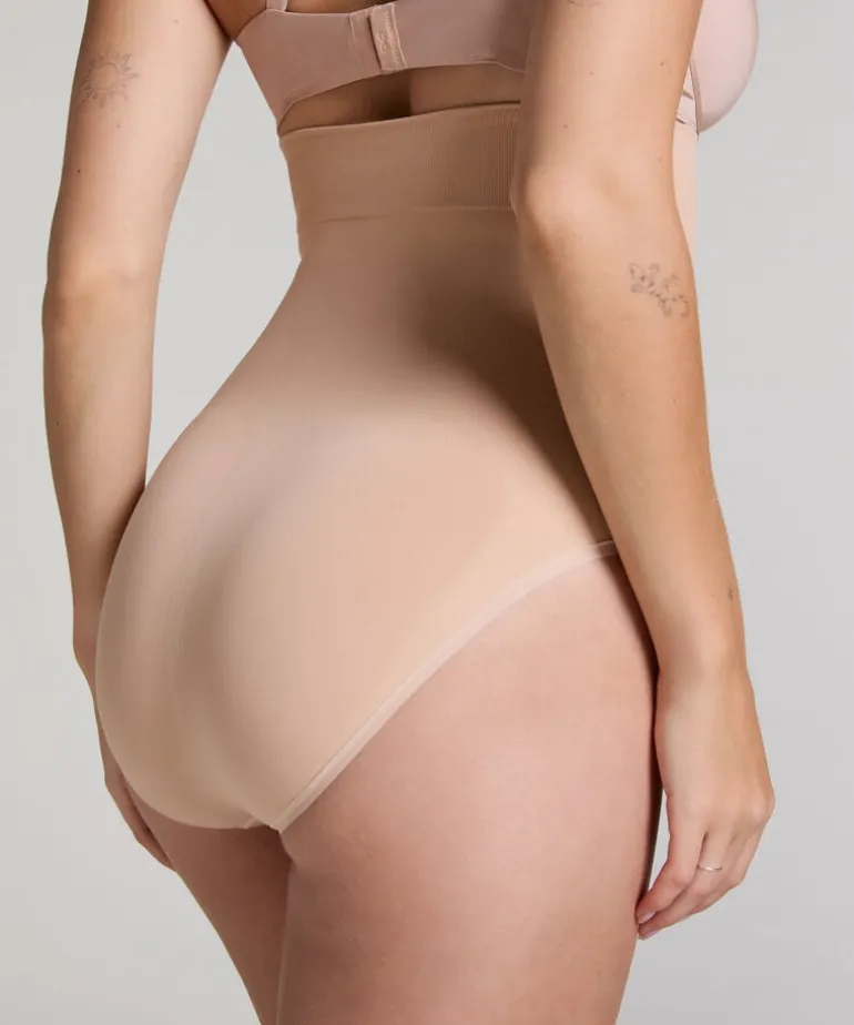 Seamless Enhancing High-waisted Rio Briefs - Beige