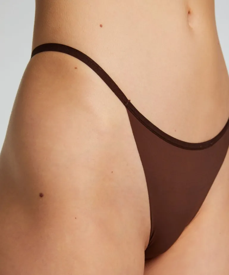 Seamless thong - Brown