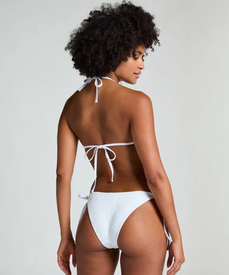 Seashell Triangle Bikini Top - White