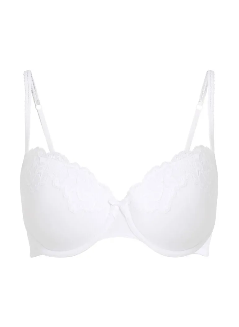 Secret Lace Padded Underwired Bra - White