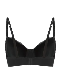 Secret Lace Padded Underwired Bra - Black