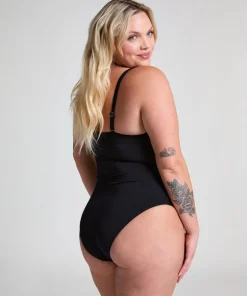 Shaping Scallop Swimsuit - Black