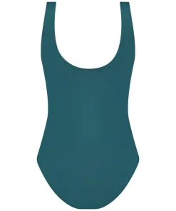 Shaping Shell Mesh Swimsuit - Green