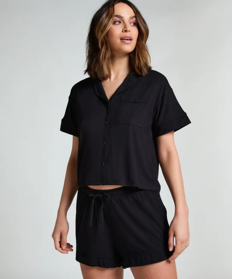 Short Jersey Rib Essential - Black