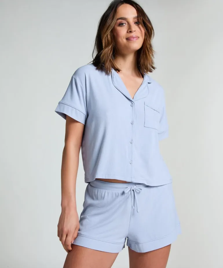 Short Jersey Rib Essential - Blue