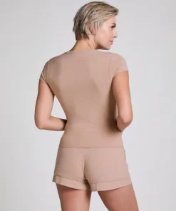 Short Jersey Rib Essential - Beige