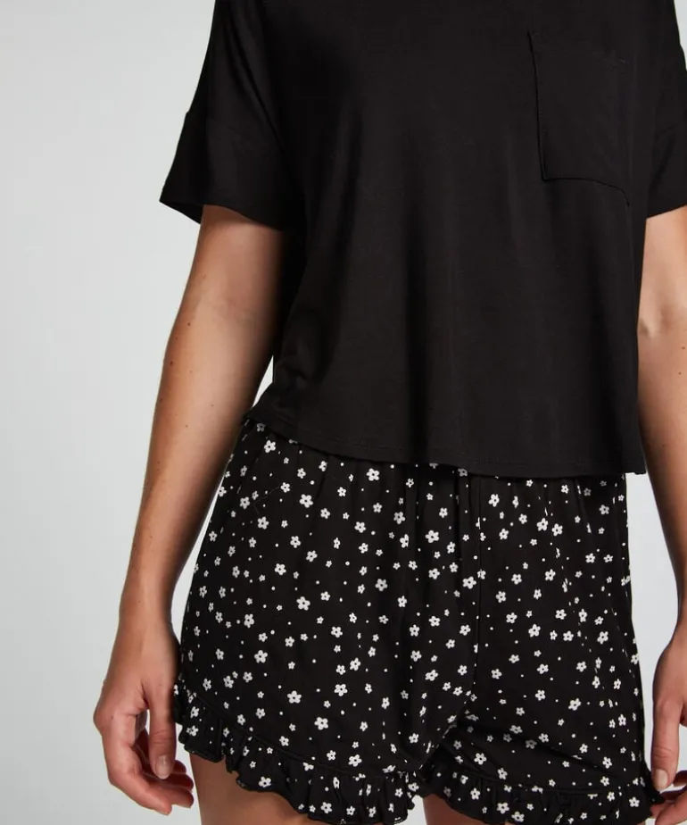 Short Pyjama Set - Black