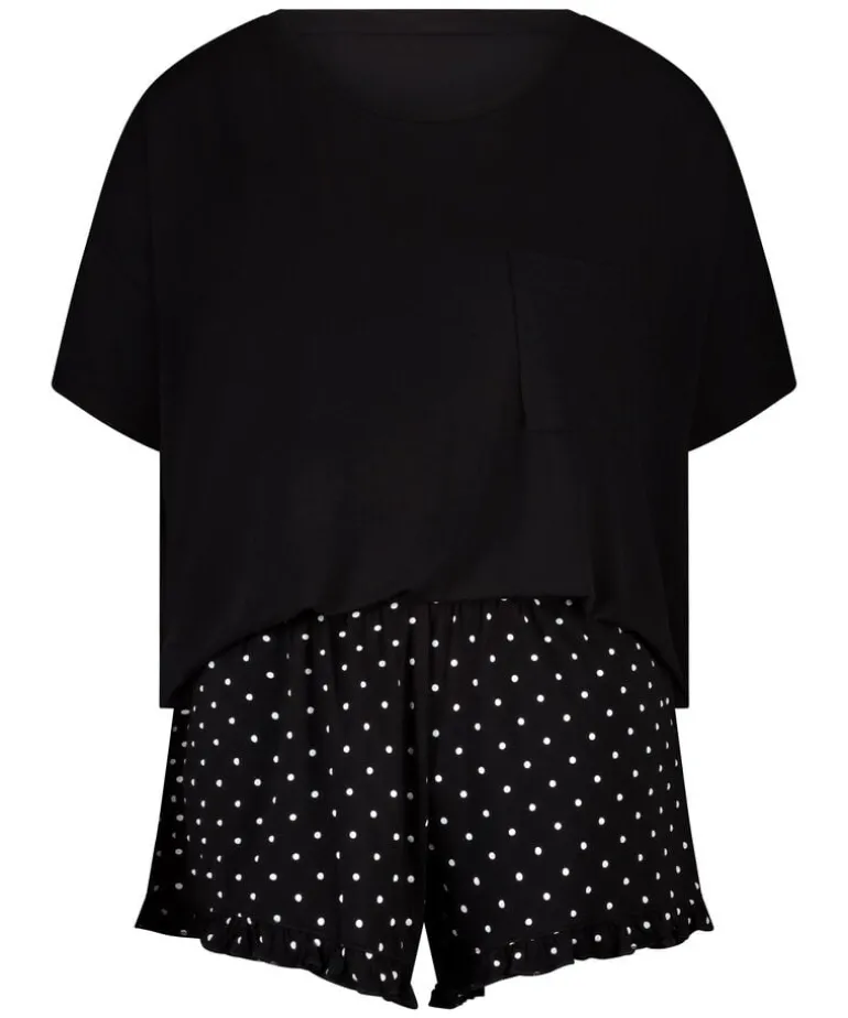 Short Pyjama Set - Black