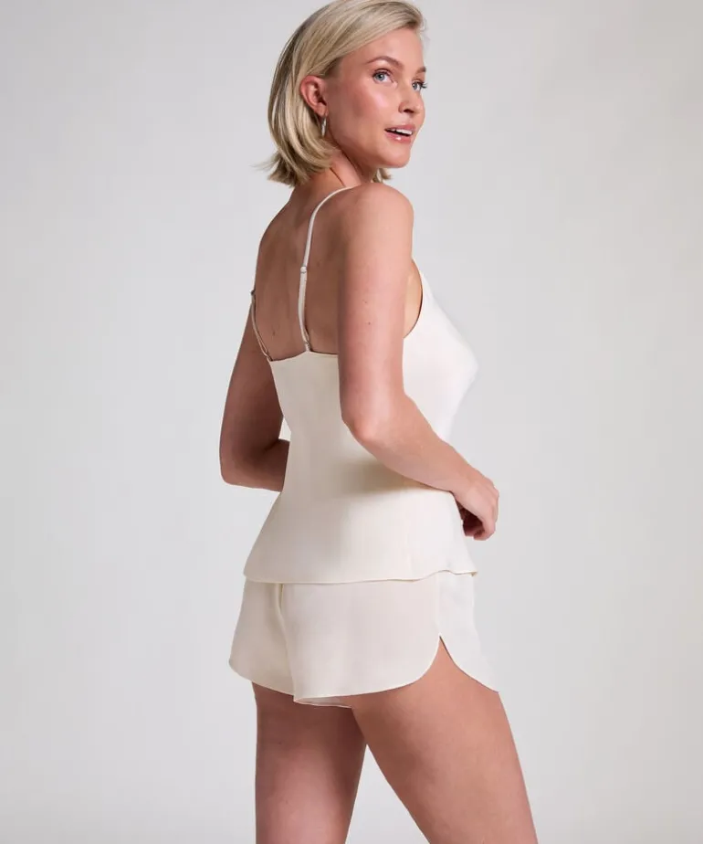 Short Satin Minimal - White