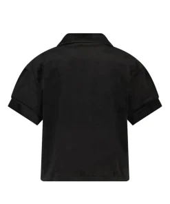 Short Sleeve Velour Jacket - Black
