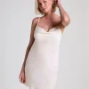 Slipdress Satin Minimal - White