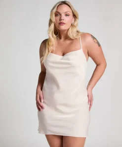 Slipdress Satin Minimal - White