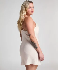 Slipdress Satin Minimal - White