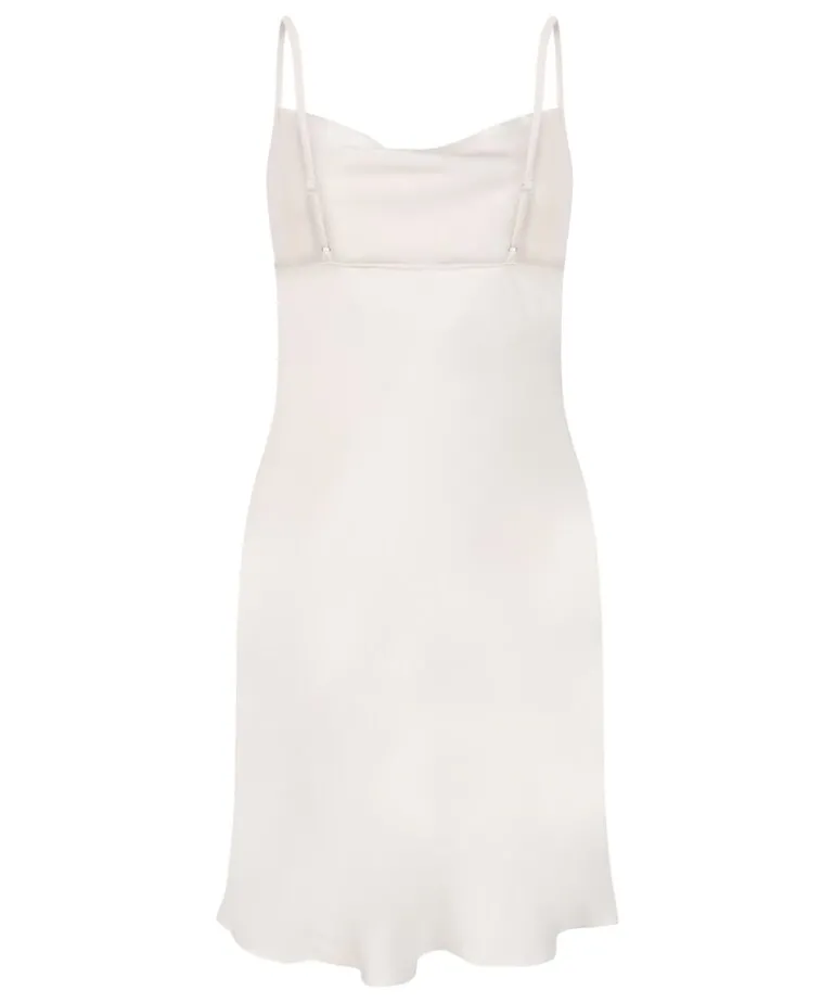 Slipdress Satin Minimal - White