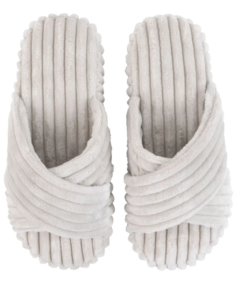 Slippers Crossed - Brown