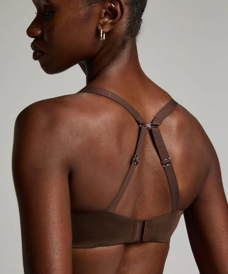 Smooth Non-Padded Underwired Bra - Brown