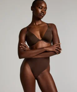 Smooth Non-Padded Underwired Bra - Brown