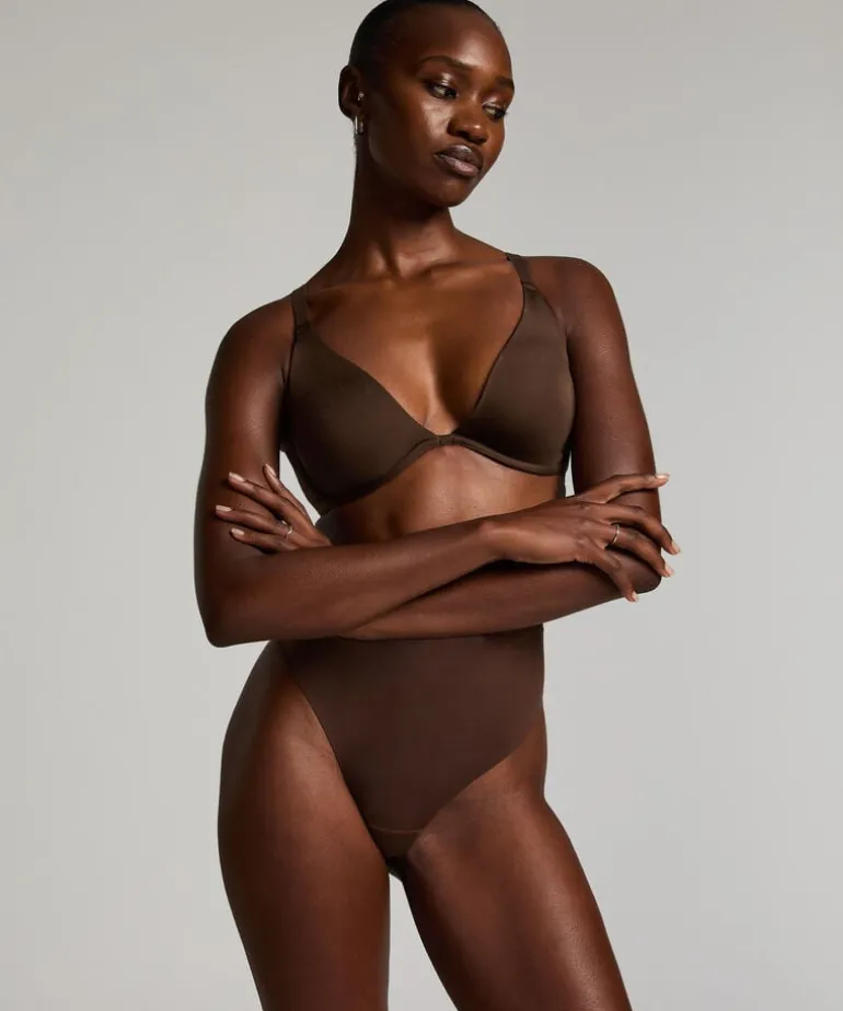 Smooth Non-Padded Underwired Bra - Brown