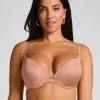 Smooth Padded Underwired Push-Up Bra - Brown
