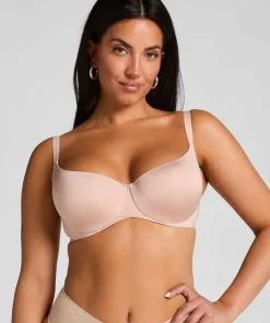 Smooth Padded Underwired Bra - Beige