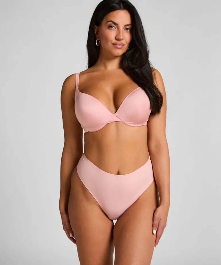 Smooth Padded Underwired Push-Up Bra - Pink