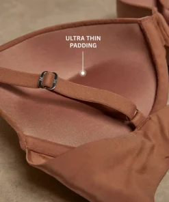 Smooth Padded Underwired Push-Up Bra - Brown
