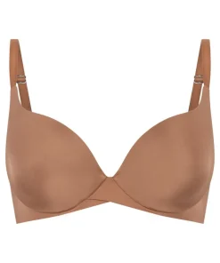 Smooth Padded Underwired Bra - Brown