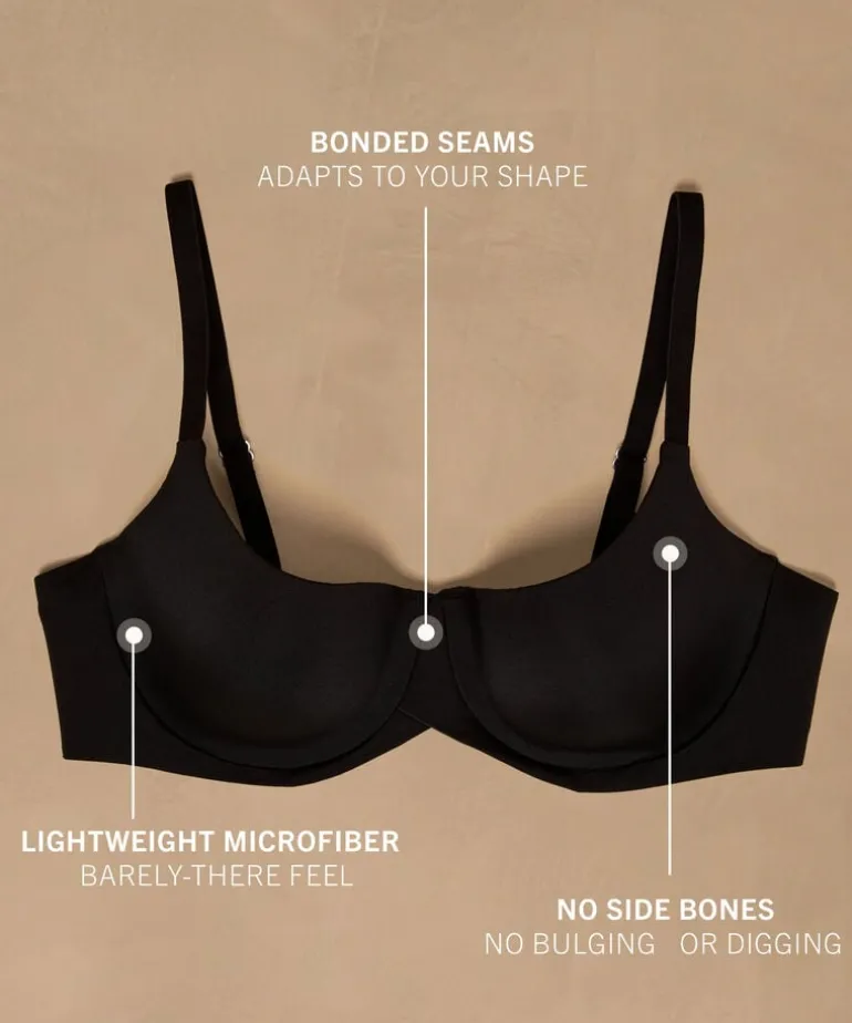 Smooth Padded Underwired Bra - Black