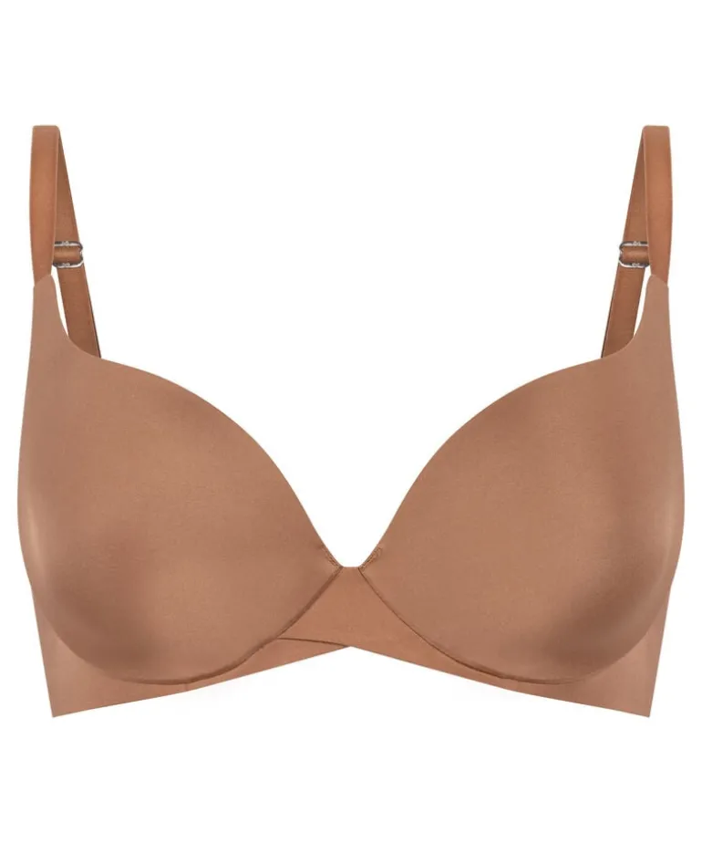 Smooth Padded Underwired Bra - Brown