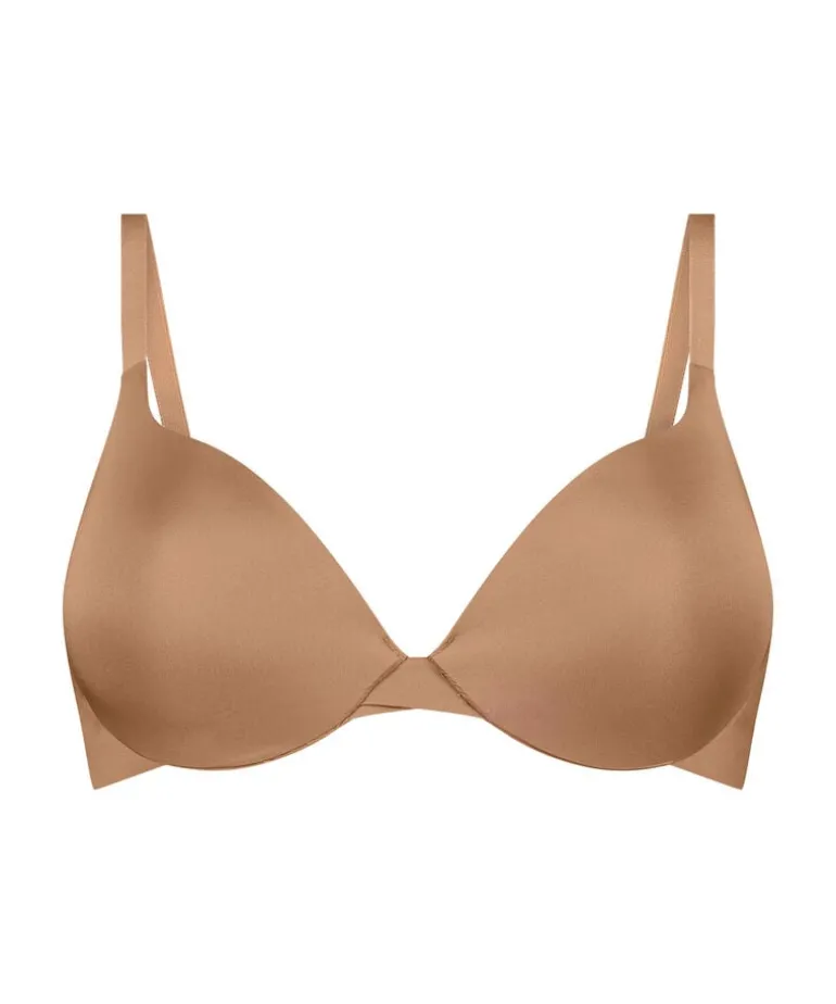 Smooth Padded Underwired Push-Up Bra - Brown