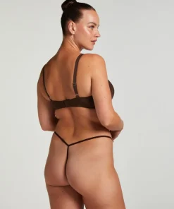 Smooth Padded Underwired Push-Up Bra - Brown