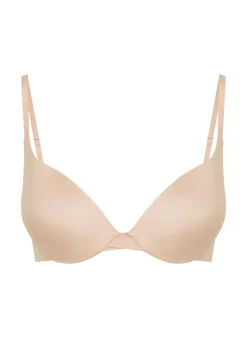 Smooth Padded Underwired Push-Up Bra - Beige