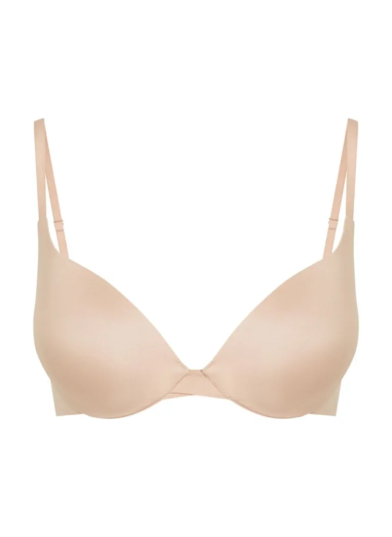 Smooth Padded Underwired Push-Up Bra - Beige