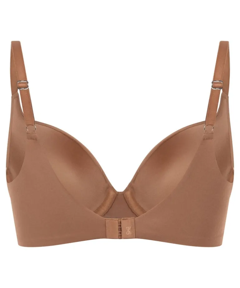 Smooth Padded Underwired Bra - Brown