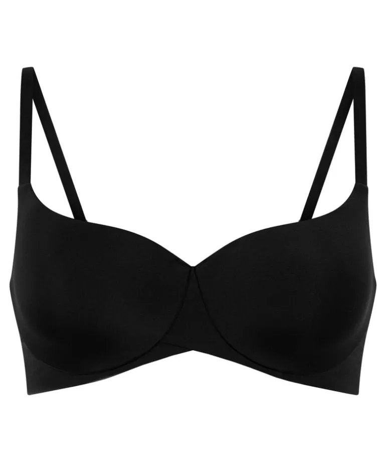 Smooth Padded Underwired Bra - Black